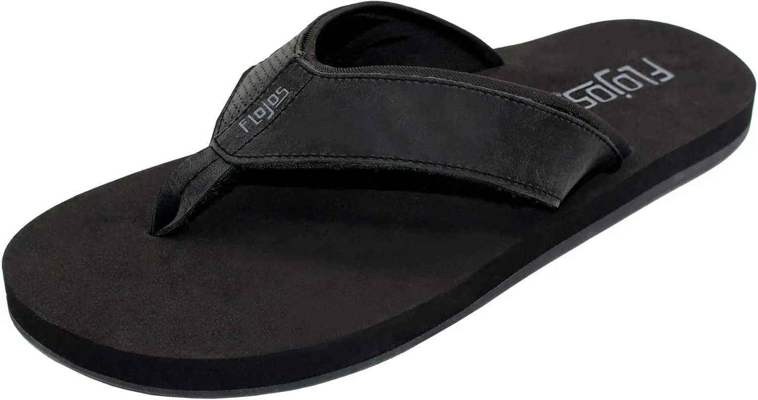 Flojos Cole Genuine Leather Perforated Strap Mens Sandal
