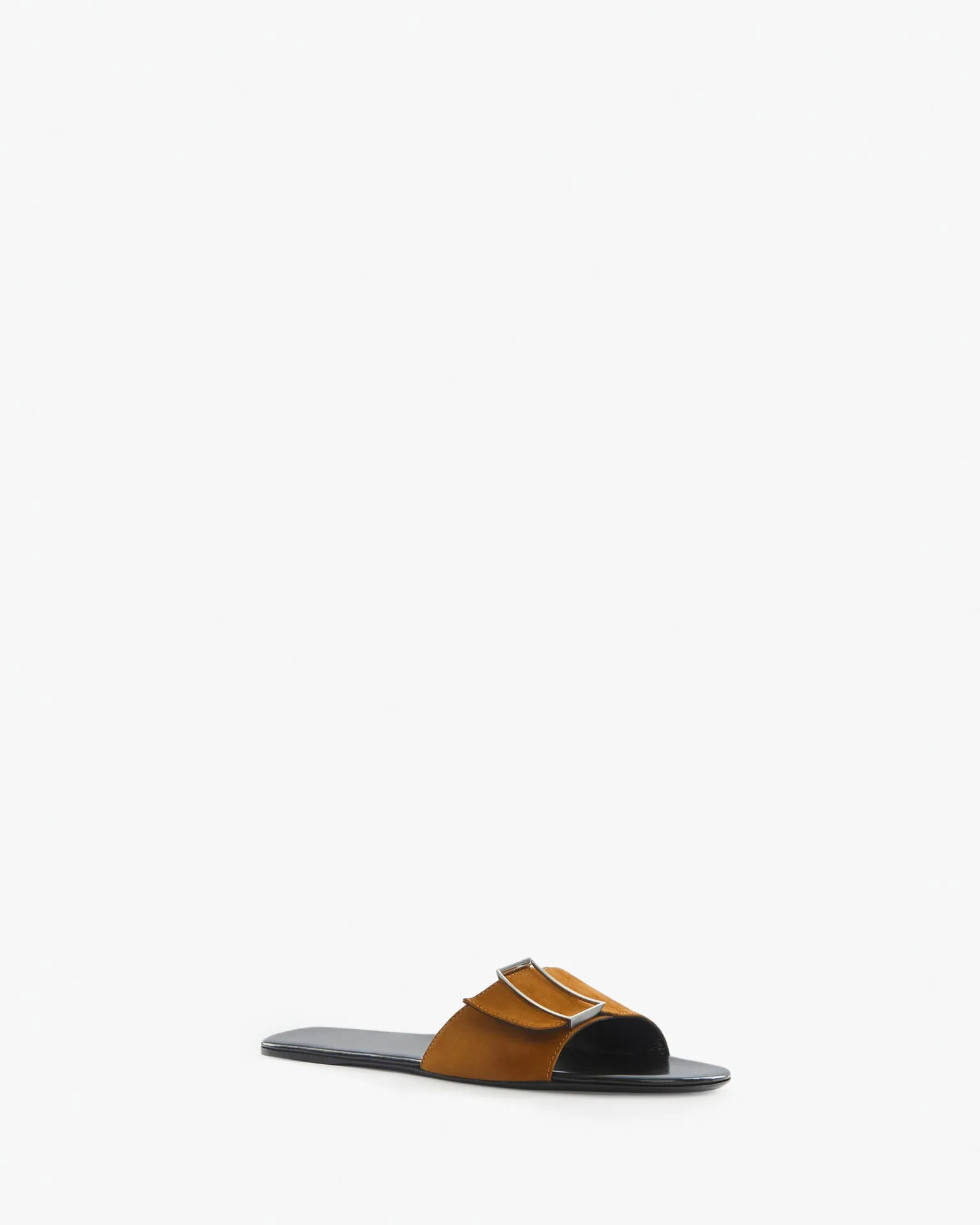 Floor Flat in Tan Suede Leather
