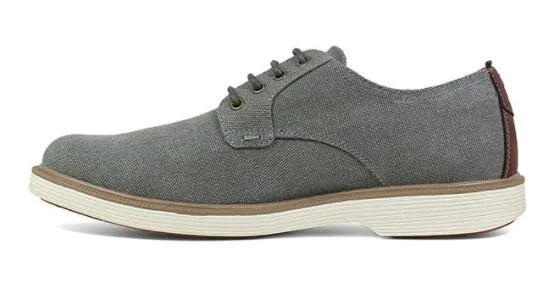 Florsheim Gray Supacush Canvas Plain Toe Oxford Mens Shoe 13326-020