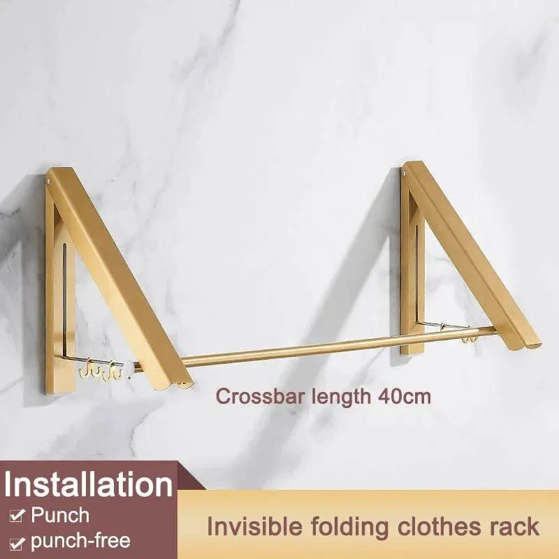 Foldable Aluminum Clothes Rack - Space-Saving Organizer for Easy Storage