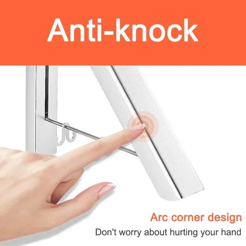 Foldable Aluminum Clothes Rack - Space-Saving Organizer for Easy Storage