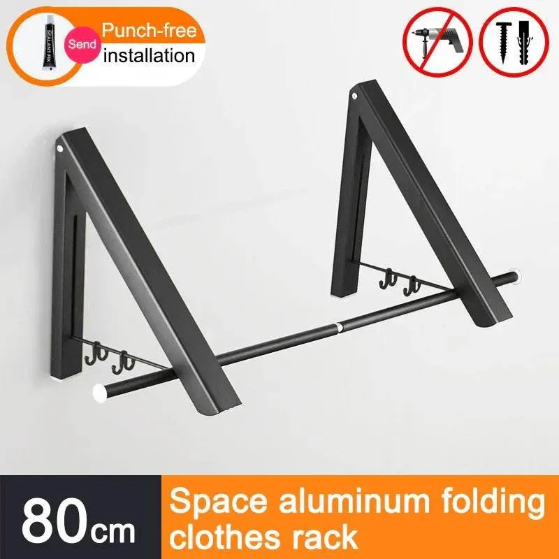 Foldable Aluminum Clothes Rack - Space-Saving Organizer for Easy Storage