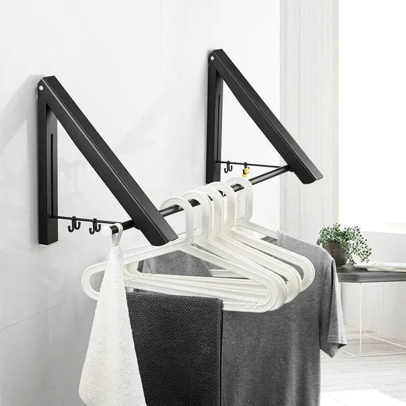 Foldable Aluminum Clothes Rack - Space-Saving Organizer for Easy Storage