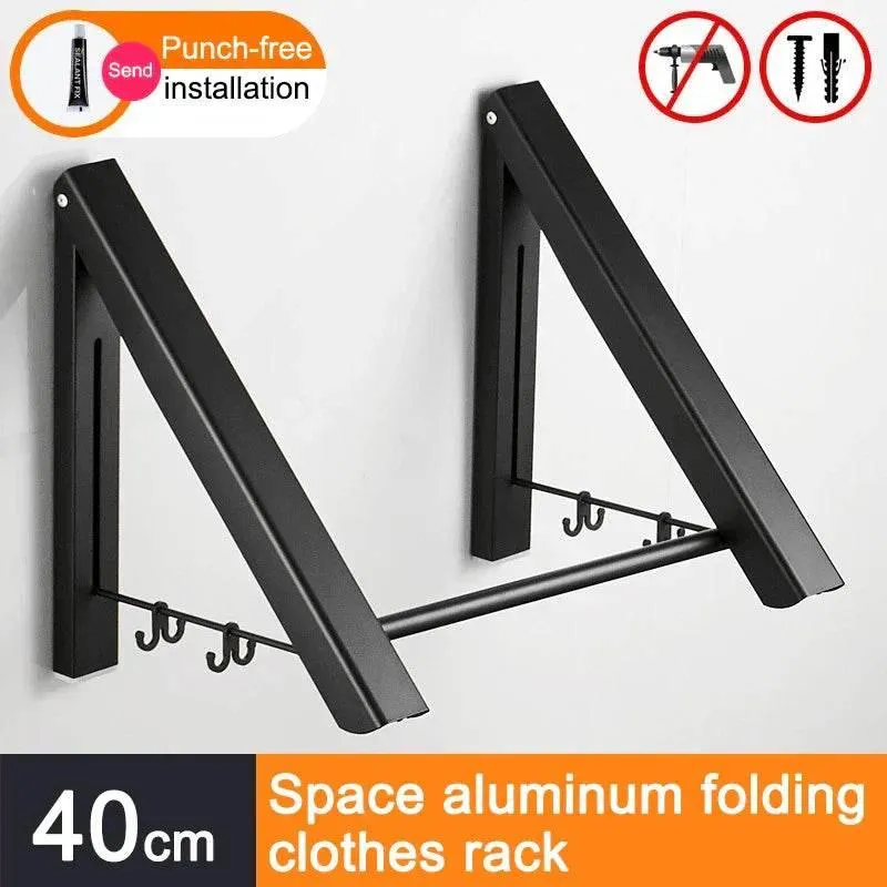 Foldable Aluminum Clothes Rack - Space-Saving Organizer for Easy Storage