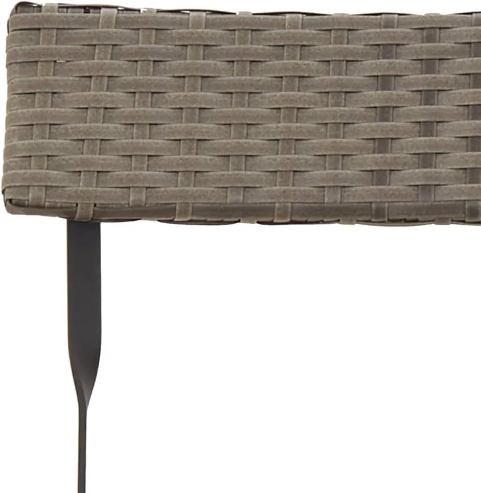 Folding Bistro Chairs 2-Pack Gray PE Rattan and Steel Outdoor Patio Furniture for Garden, Poolside, Camping, Balcony