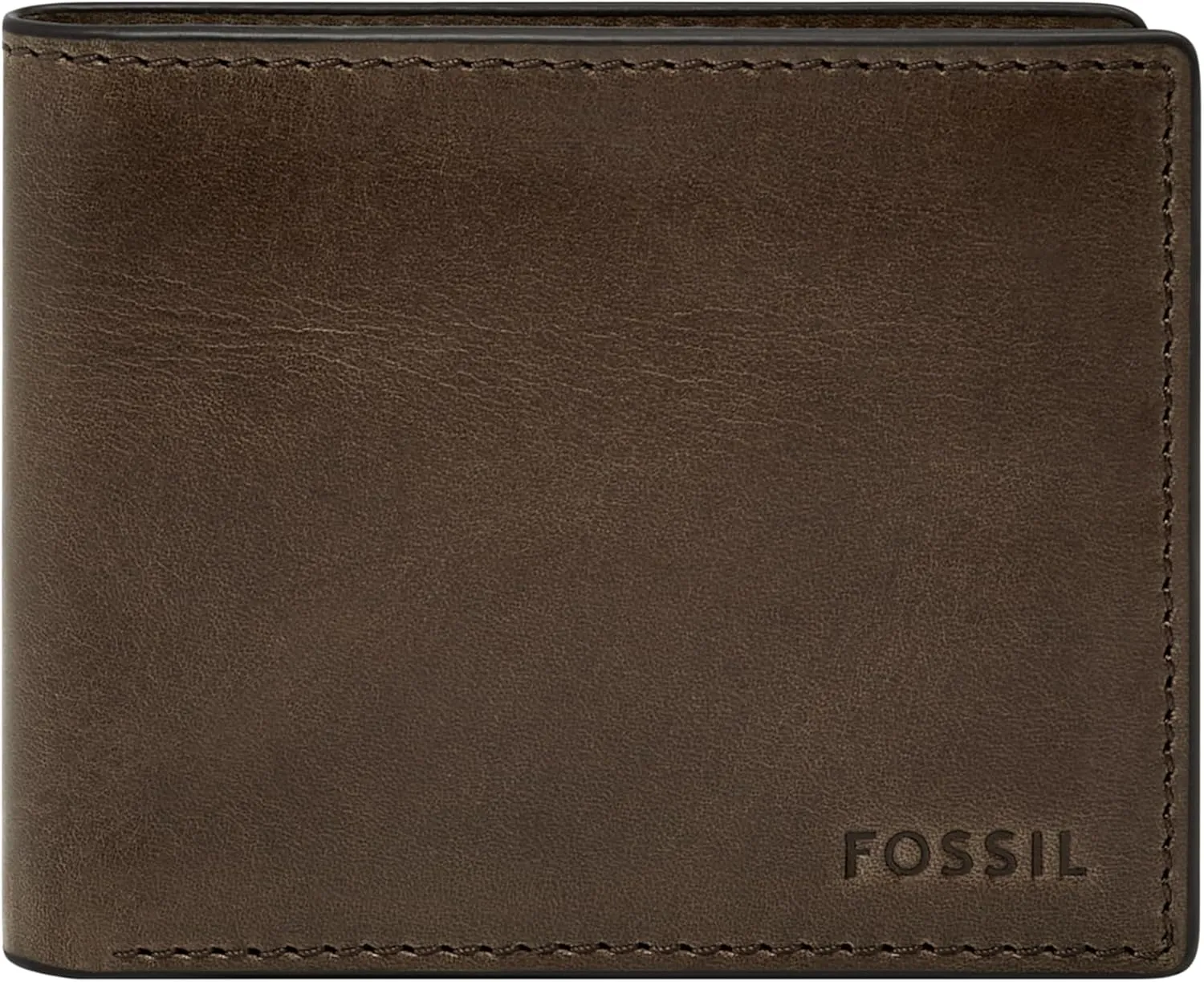 Fossil Men's Derrick RFID-Blocking Leather Bifold Wallet with Flip ID Window for Men