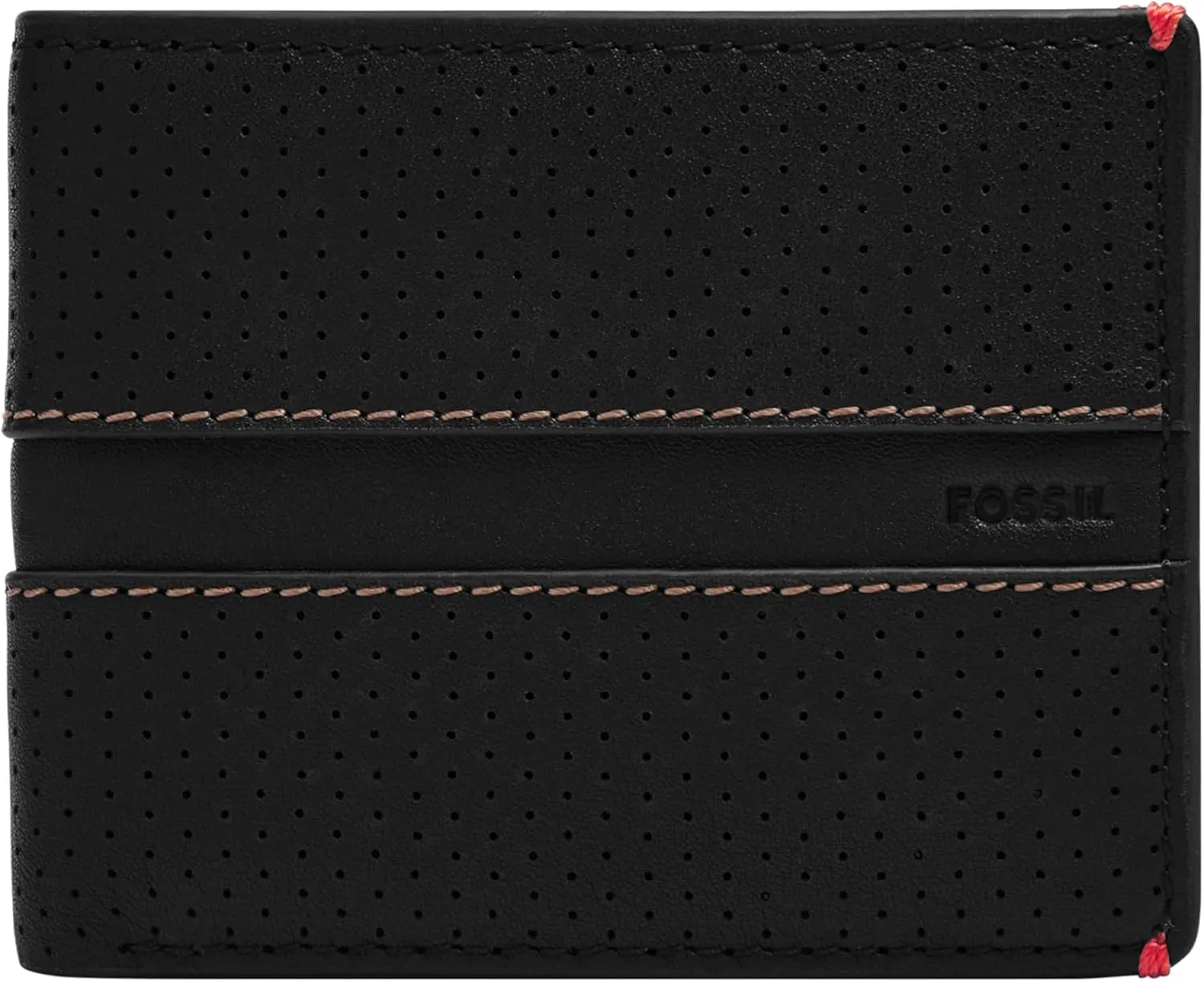 Fossil Men's Leather Bifold Wallet with Flip ID Window for Men