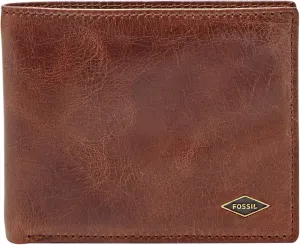 Fossil Men's Ryan Leather RFID-Blocking Bifold with Flip ID Wallet, Dark Brown, (Model: ML3729201)