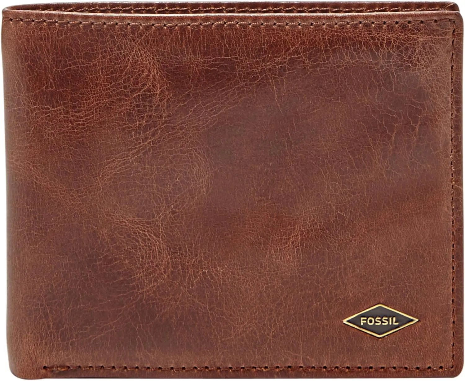Fossil Men's Ryan Leather RFID-Blocking Bifold with Flip ID Wallet, Dark Brown, (Model: ML3729201)