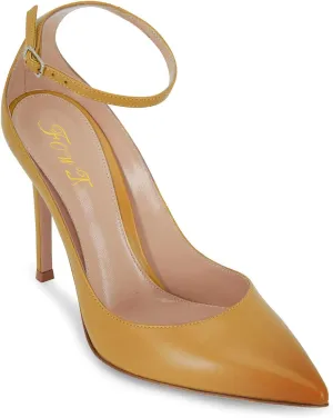 FOWT Pointed Cap Toe Ankle Strap Buckle Strap Pumps for Women High Pattern Heels Snake Printing Sandals Crocodile Patent Leather D'Orsay Pump Wedding Bridal Shoes Size 4-16 US
