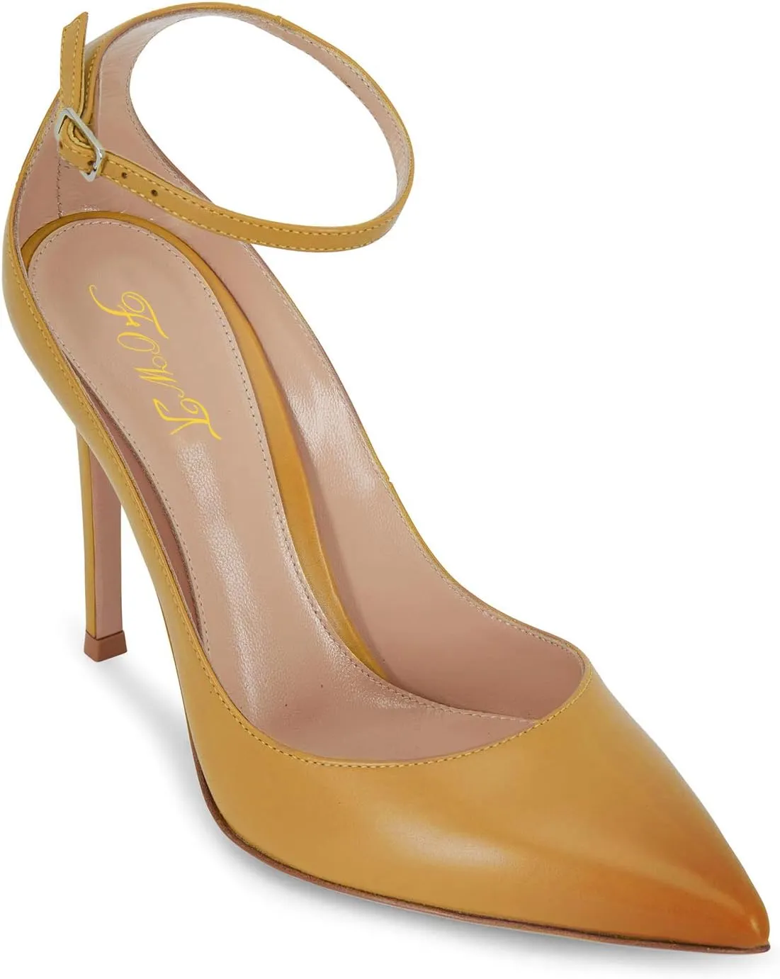 FOWT Pointed Cap Toe Ankle Strap Buckle Strap Pumps for Women High Pattern Heels Snake Printing Sandals Crocodile Patent Leather D'Orsay Pump Wedding Bridal Shoes Size 4-16 US