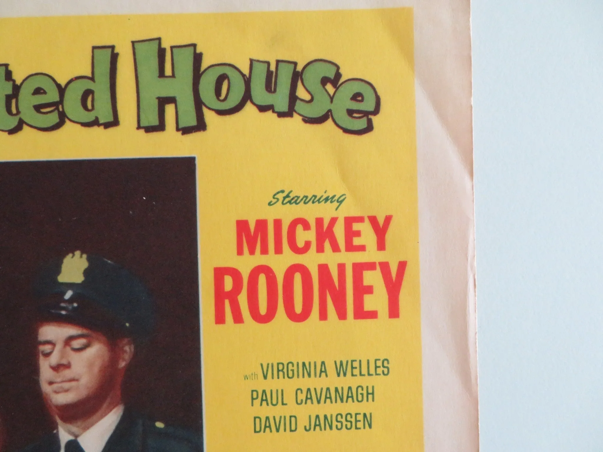 FRANCIS IN THE HAUNTED HOUSE - #4 LOBBY CARD MICKEY ROONEY VIRGINIA WELLES 1956