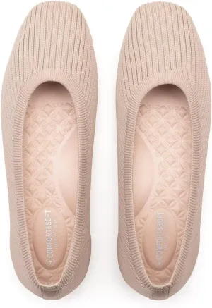 Frank Mully Women's Flats Square Toe Flats Comfortable Slip on Washable Ballet Flats Shoes for Women Dressy Work