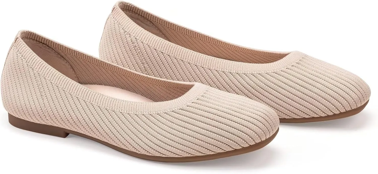 Frank Mully Women's Flats Square Toe Flats Comfortable Slip on Washable Ballet Flats Shoes for Women Dressy Work