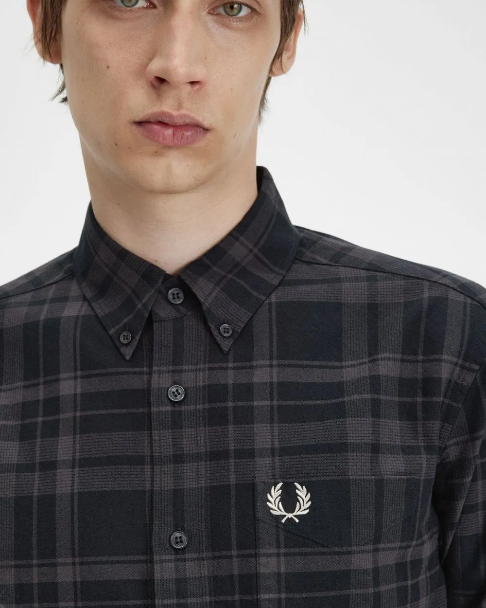 Fred Perry Mens Tonal Tartan Shirt