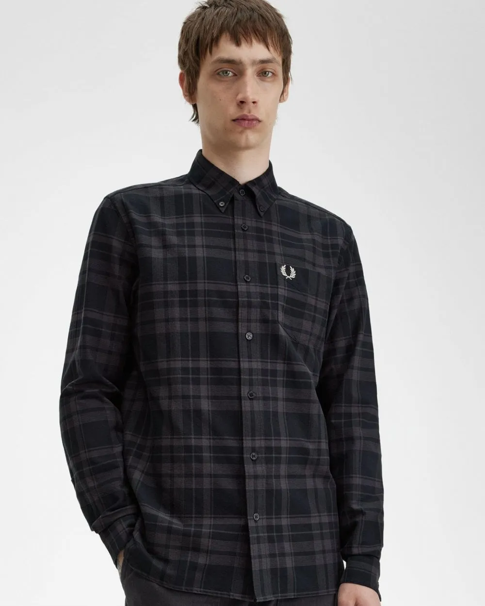 Fred Perry Mens Tonal Tartan Shirt