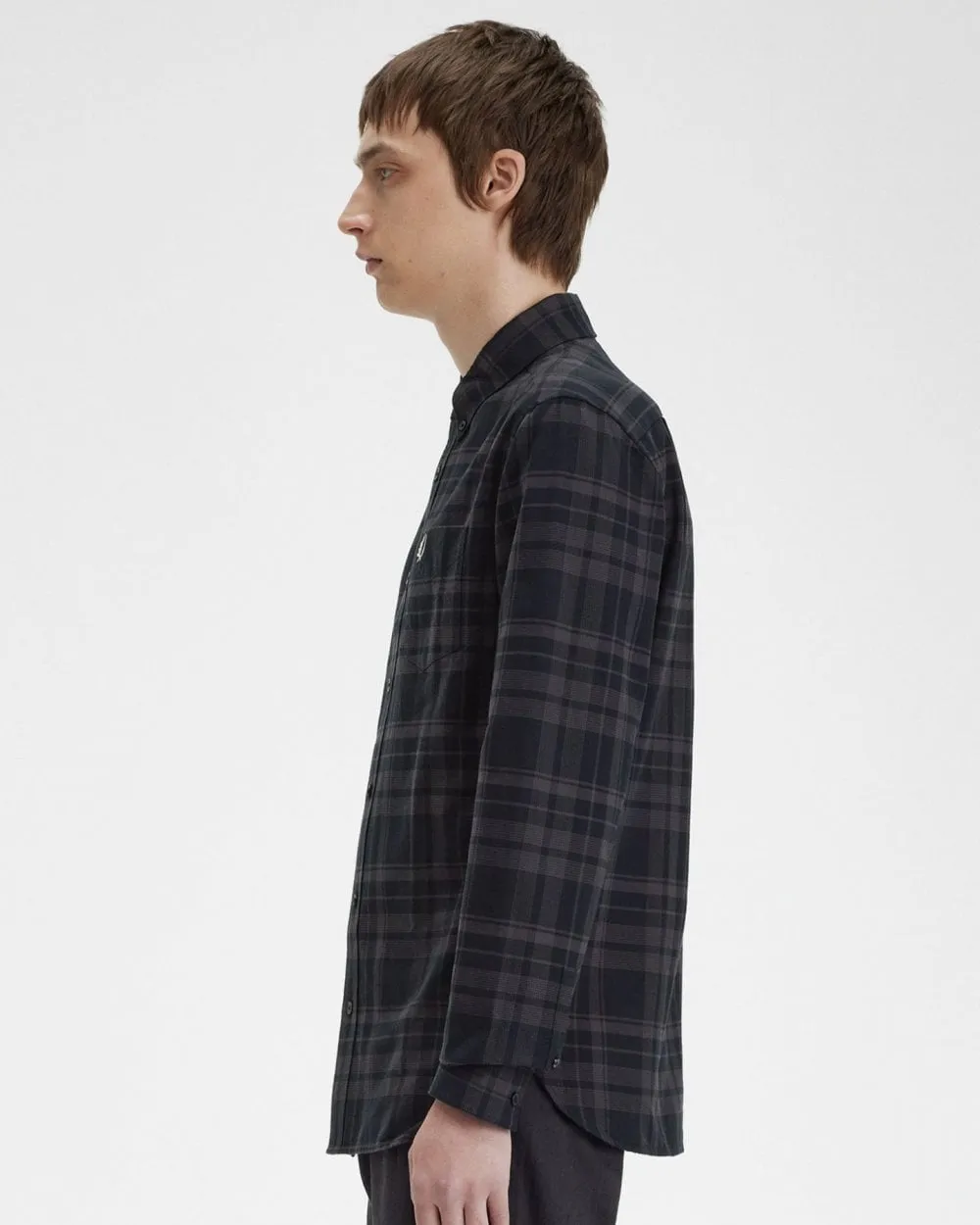 Fred Perry Mens Tonal Tartan Shirt
