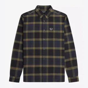 Fred Perry Tartan Shirt - Uniform Green