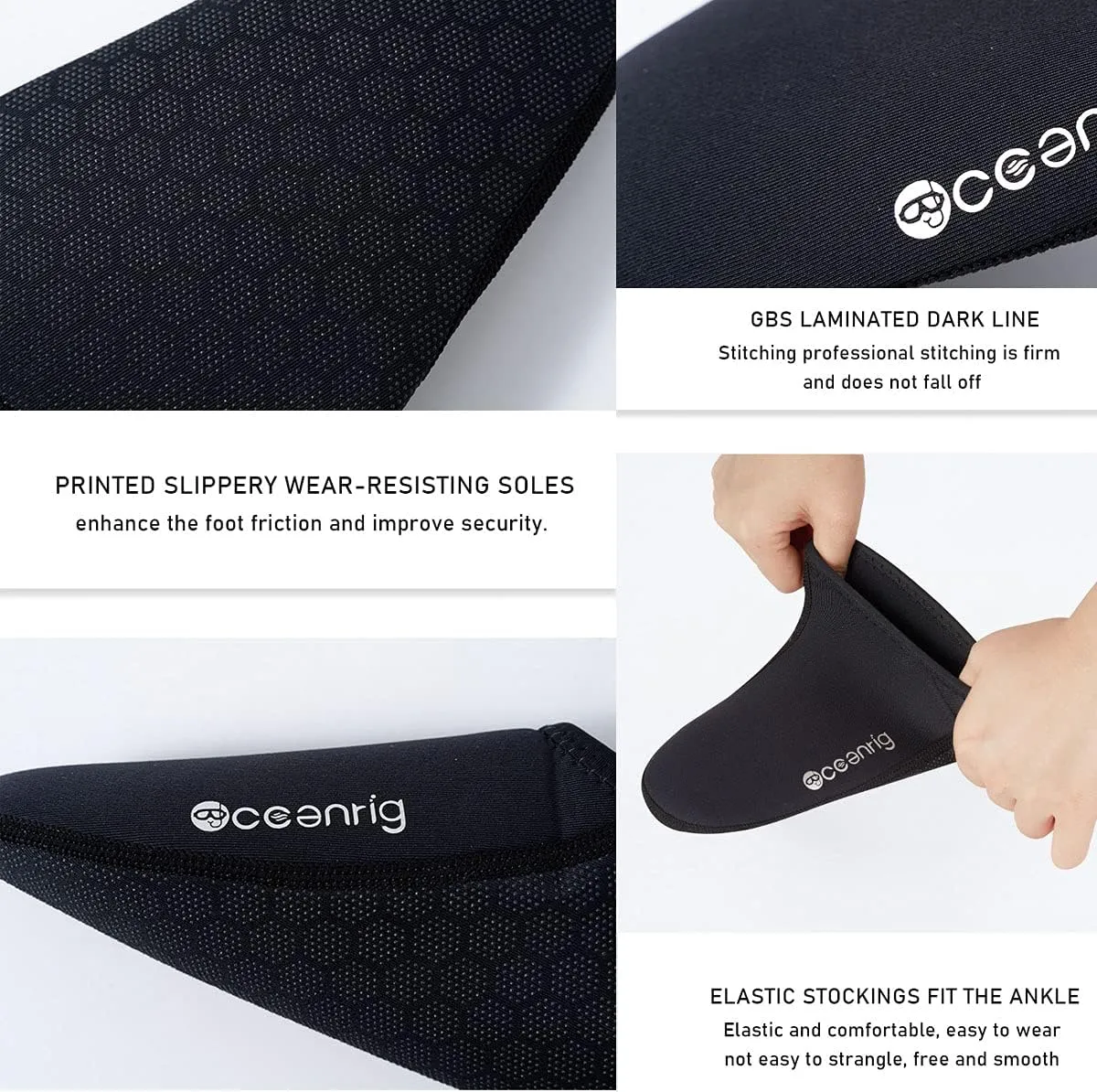 Free Diving Socks 2.5mm Neoprene Wetsuit Socks Thermal Water Socks Fin Socks for Snorkeling Surfing Swimming