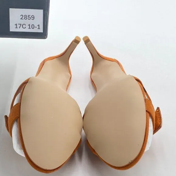 FSJ Light Brown Cute Bowknot Slip On Mule Summer Open Toe Kitten Heel Sandal