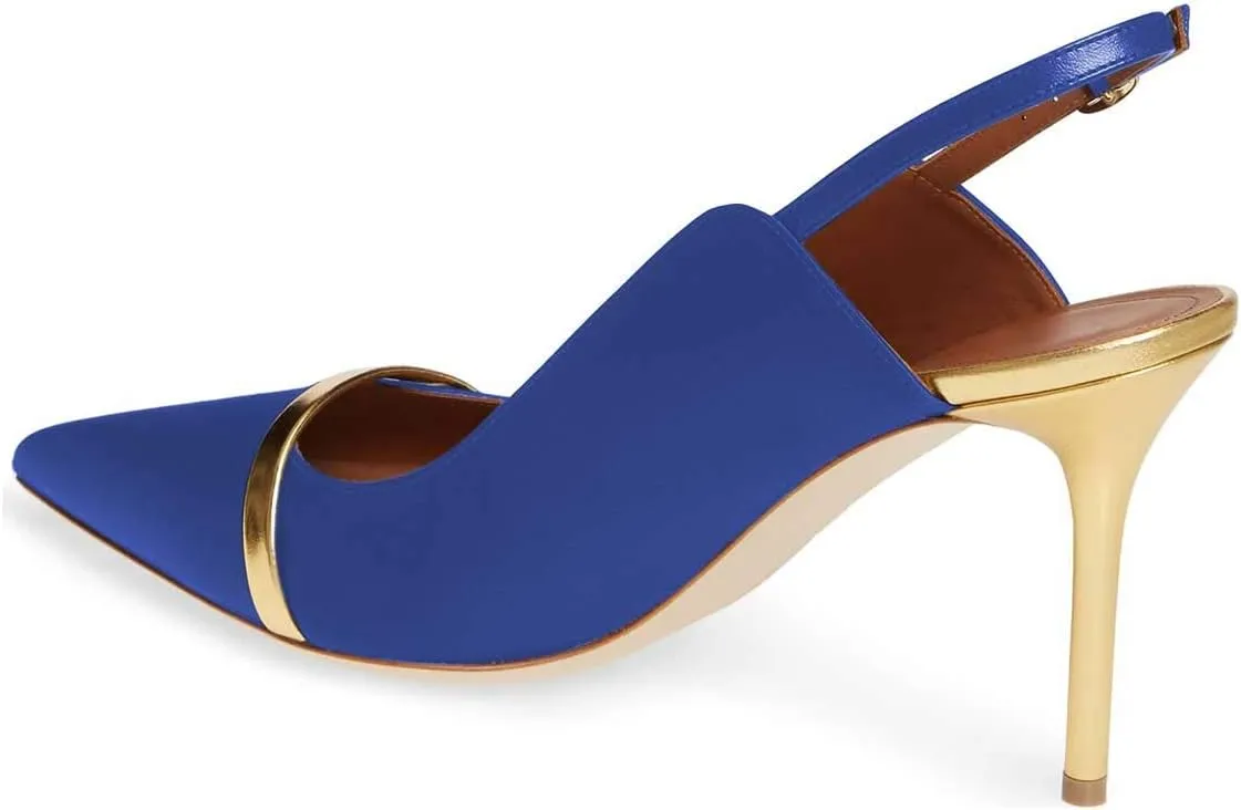 FSJ Women Classy Pointed Toe Thin High Heel Slingback Pump Office Prom Dress Shoes Size 4-15 US