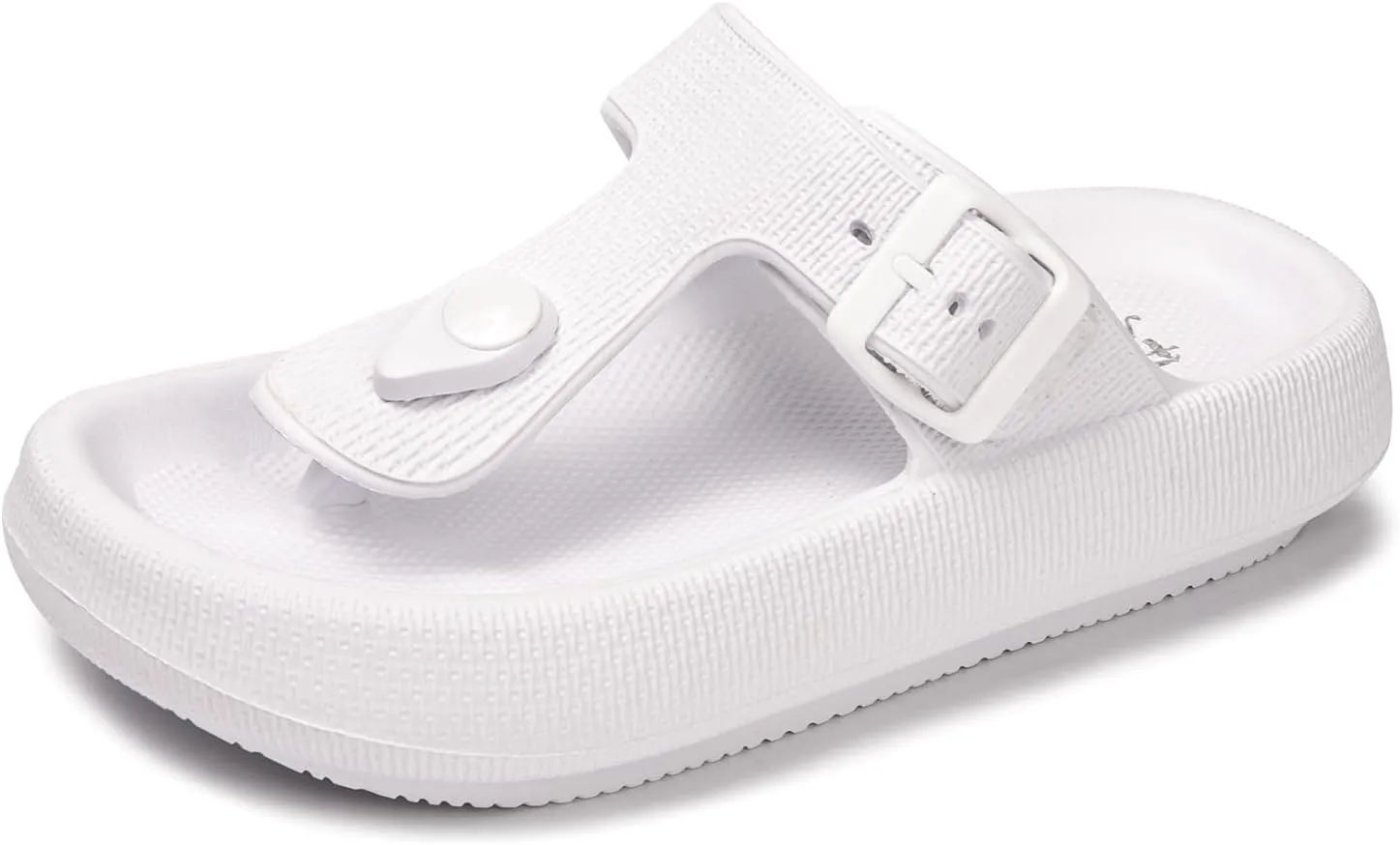 FUNKYMONKEY Thong Sandals Adjustable Buckle EVA Thick-Soled Flip Flops for Women and Men