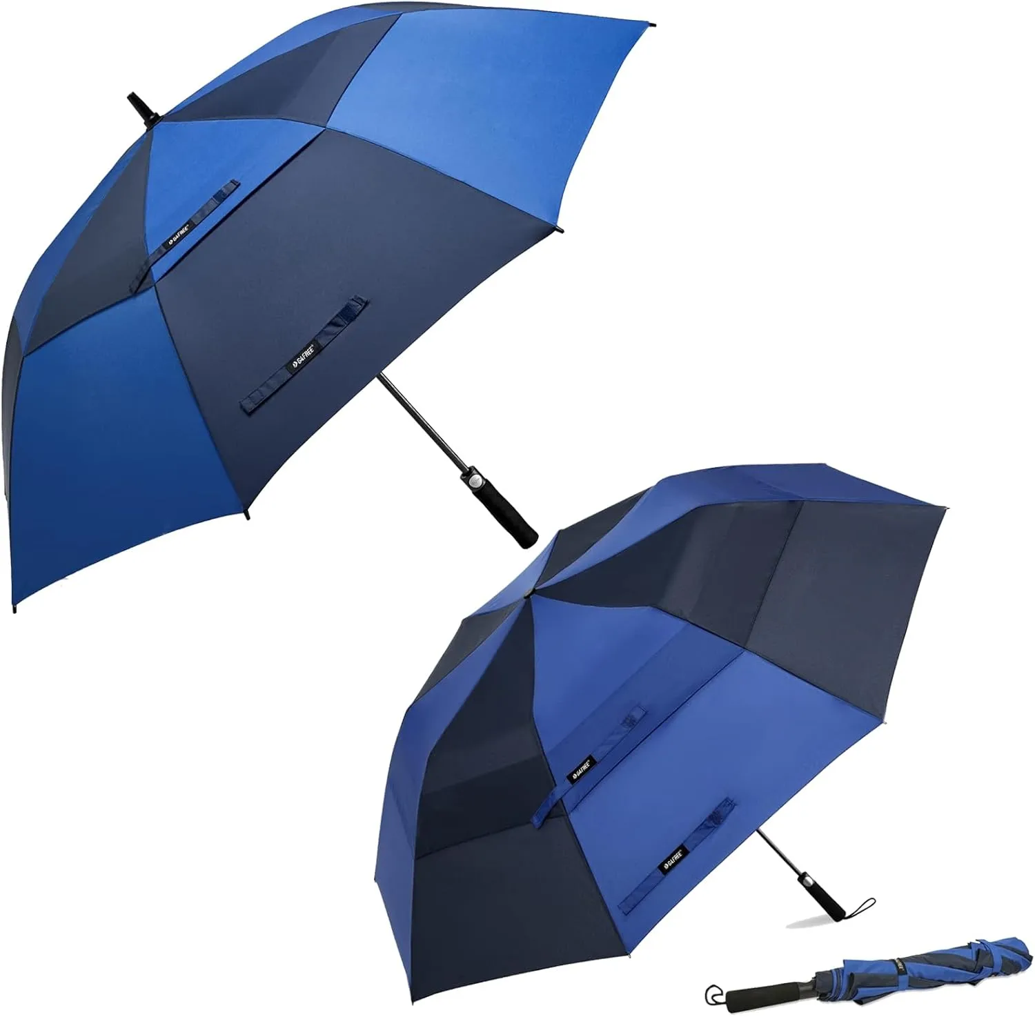 G4Free 62 Inch Automatic Open Golf Umbrella Extra Large Oversize Double Canopy Vented Windproof Waterproof Umbrella for Men Women