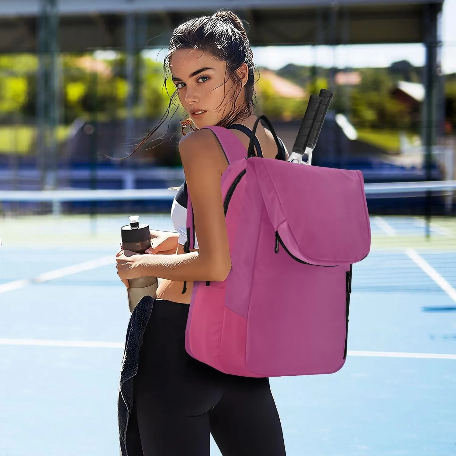 GAIGEO Polka Dot Racket Bag, Multilayer Design Badminton Bag, Sports and Daily Use