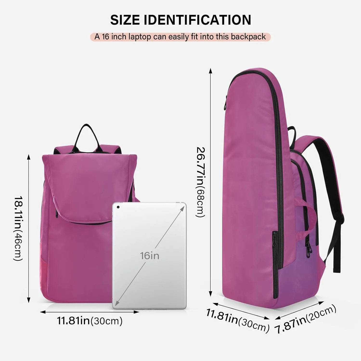 GAIGEO Polka Dot Racket Bag, Multilayer Design Badminton Bag, Sports and Daily Use