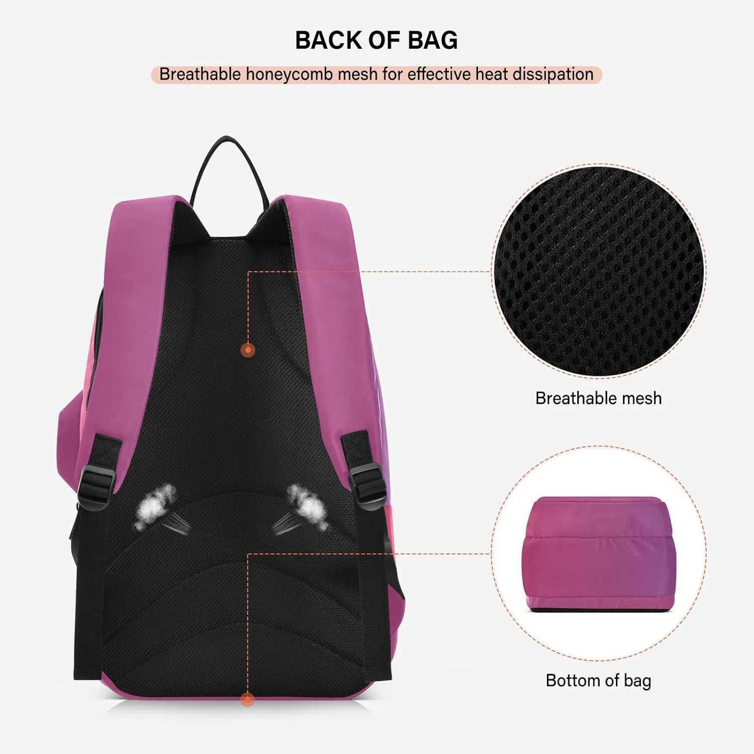 GAIGEO Polka Dot Racket Bag, Multilayer Design Badminton Bag, Sports and Daily Use