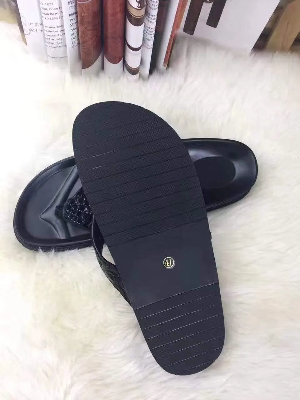 Genuine  Crocodile  Leather  Mens  Slipper