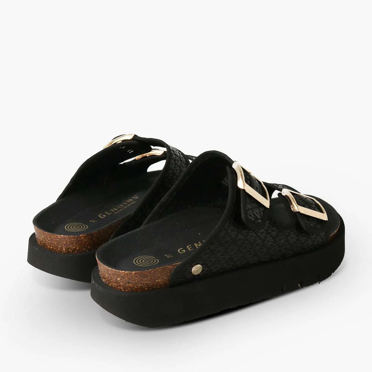 Genuins Hawaii Black Raffia Mule |G106362
