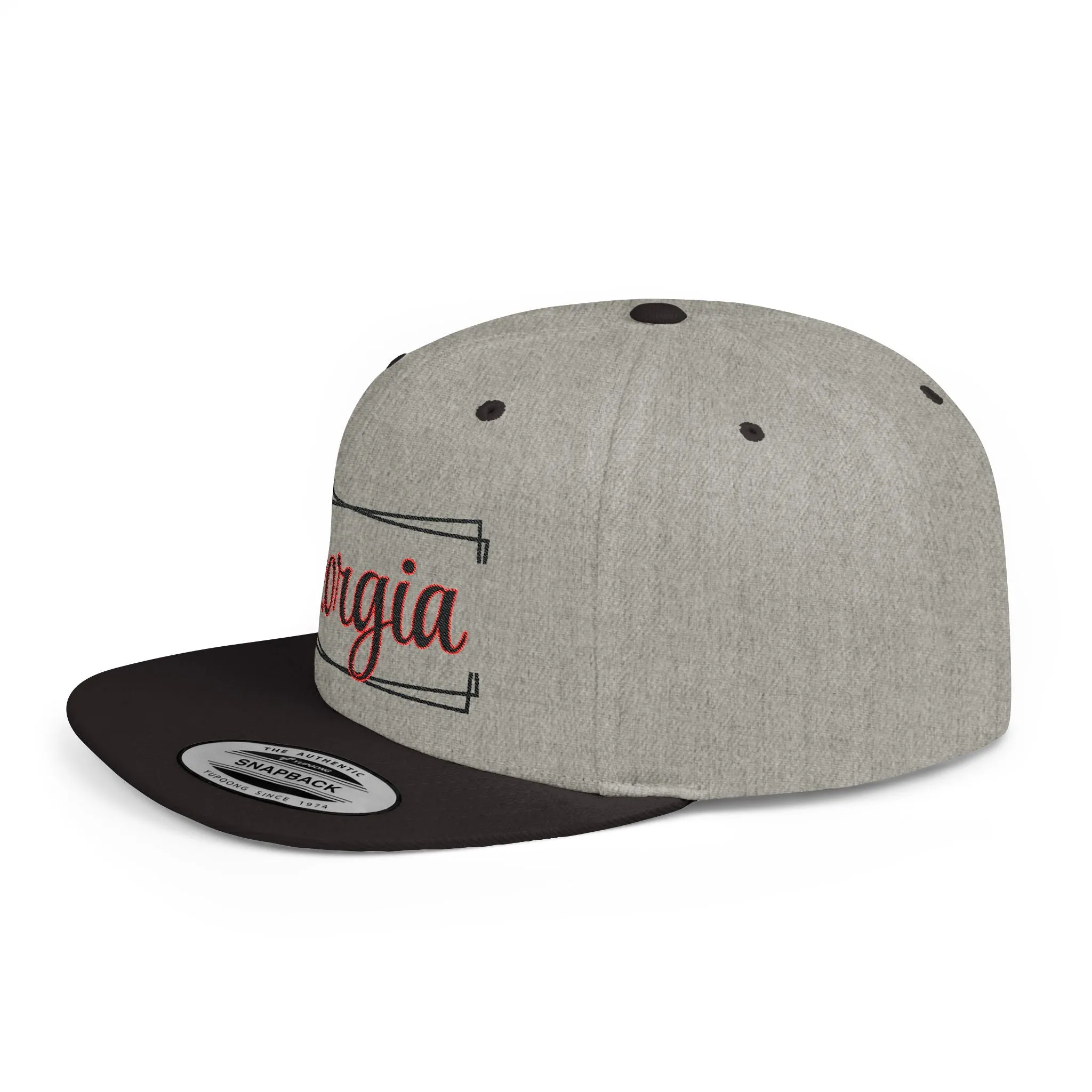 GEORGIA (framed) Flat Bill Snapback