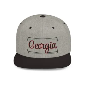 GEORGIA (framed) Flat Bill Snapback