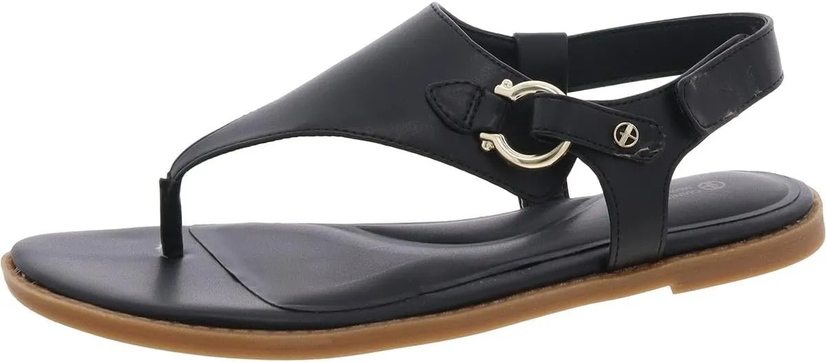 Giani Bernini Womens Nennie Faux Leather Padded Insole Thong Sandals