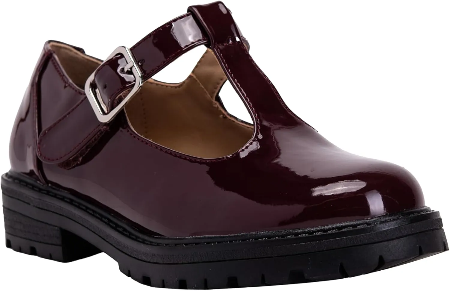 Girls Mary Jane Shoes Oxford Dress Heels Round Toe T-Strap Platform Chunky Low Heel Pumps Lily-2 ~