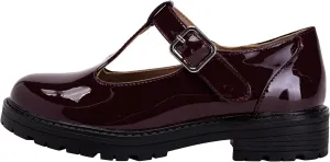 Girls Mary Jane Shoes Oxford Dress Heels Round Toe T-Strap Platform Chunky Low Heel Pumps Lily-2 ~