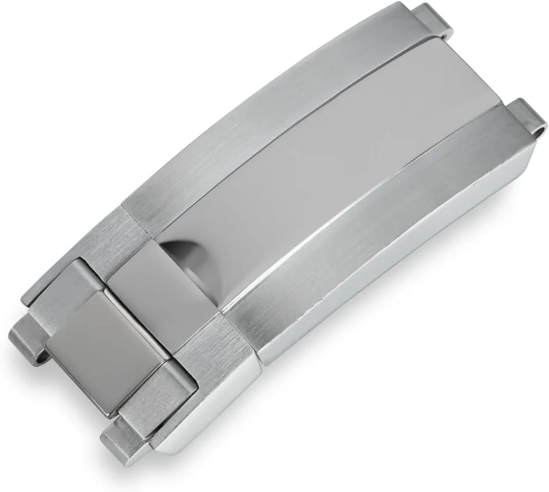 Glide-Lock Deployment Clasp for Rolex Sea-Dweller Deepsea - 316L Stainless Steel Dive Watch Buckle for Submariner, Oyster Perpetual Strap Accessories