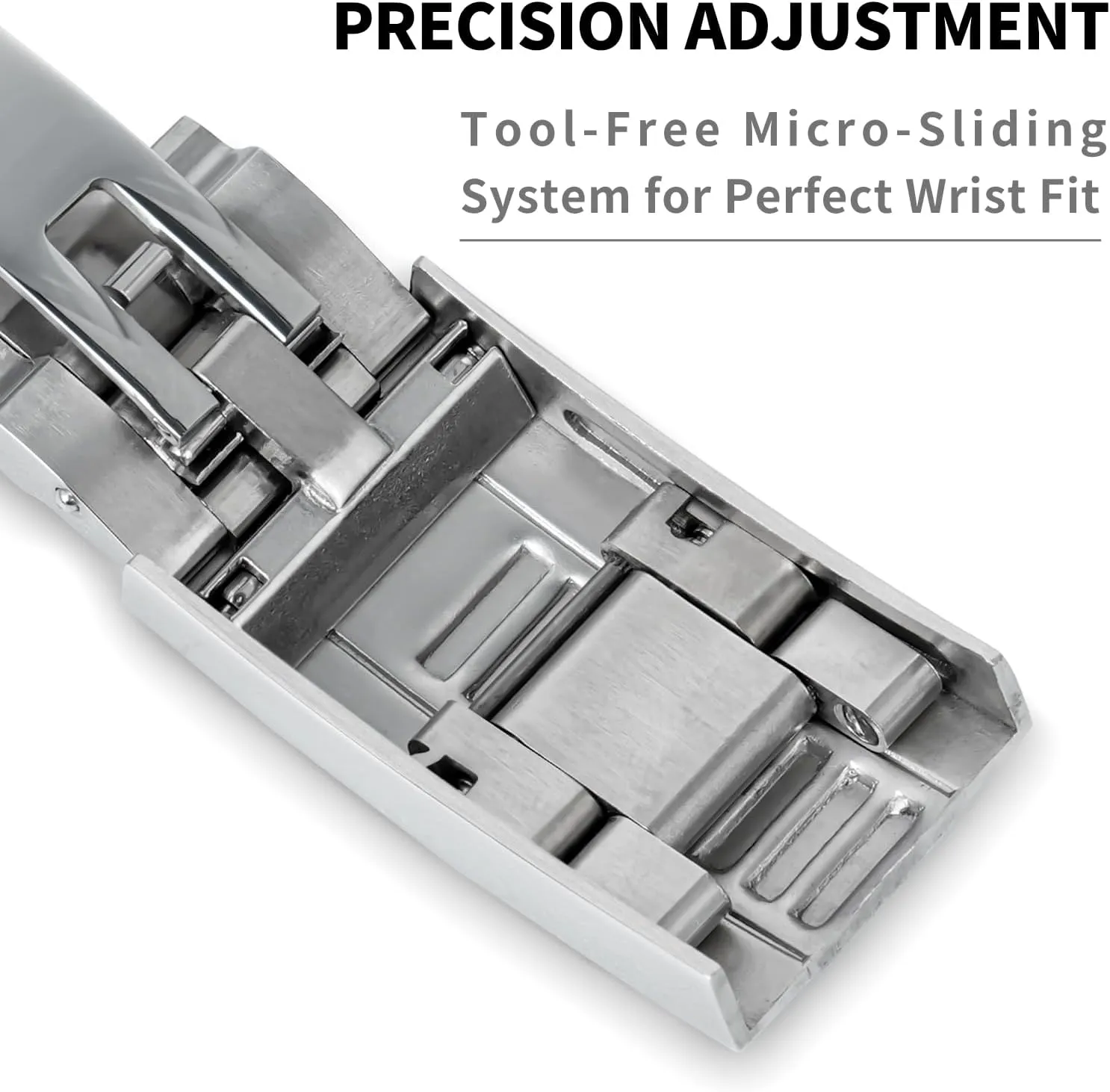 Glide-Lock Deployment Clasp for Rolex Sea-Dweller Deepsea - 316L Stainless Steel Dive Watch Buckle for Submariner, Oyster Perpetual Strap Accessories