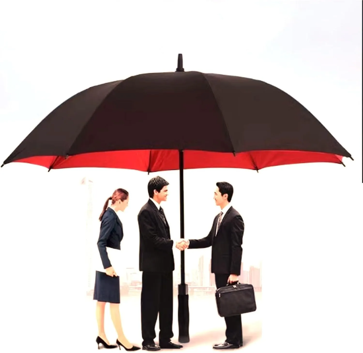 Golf Umbrella Windproof 78" Inch Double Vented Canopy Travel Umbrella Golf Umbrella Black Stick Umbrella Ten fiberglass ribs