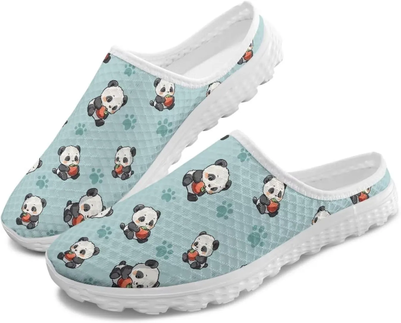 GOSTONG Mules for Women Lightweight Slip on Mule Backless Sneakers Breathable Mesh Walking Shoes for Garden Outdoors Size 6-13.5