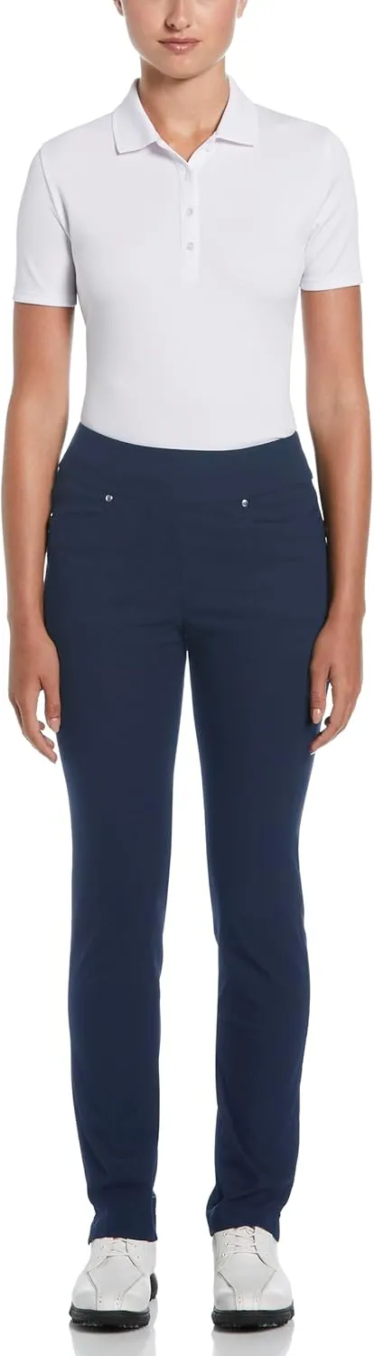 Grand Slam Women’s Pull-On Golf Pants, Stretch Fabric, Moisture-Wicking, Flat Front Design, Quality Women's Golf Clothing