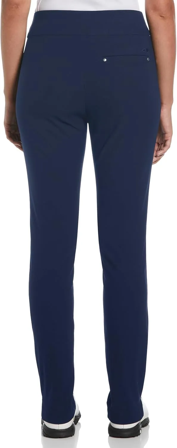 Grand Slam Women’s Pull-On Golf Pants, Stretch Fabric, Moisture-Wicking, Flat Front Design, Quality Women's Golf Clothing