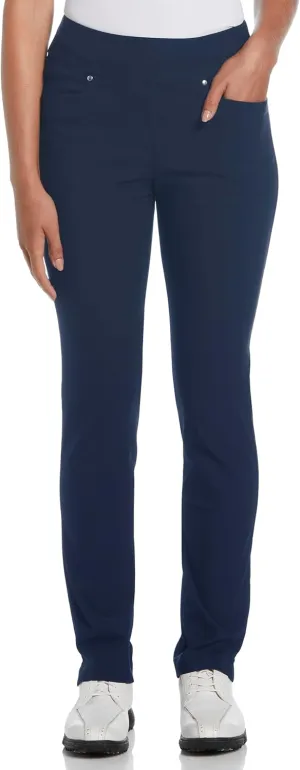 Grand Slam Women’s Pull-On Golf Pants, Stretch Fabric, Moisture-Wicking, Flat Front Design, Quality Women's Golf Clothing