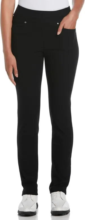 Grand Slam Women’s Pull-On Golf Pants, Stretch Fabric, Moisture-Wicking, Flat Front Design, Quality Women's Golf Clothing