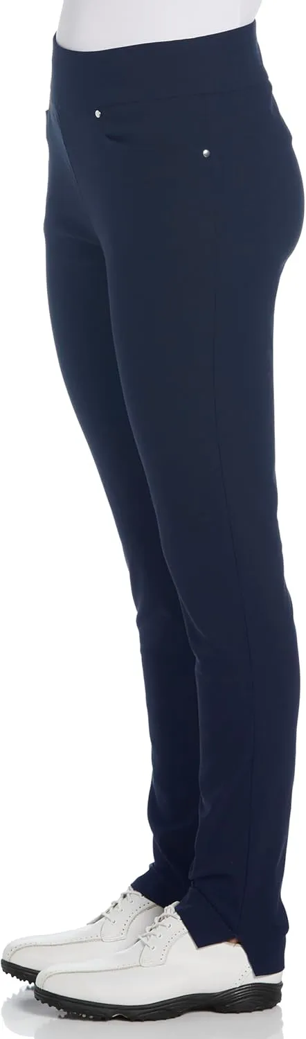 Grand Slam Women’s Pull-On Golf Pants, Stretch Fabric, Moisture-Wicking, Flat Front Design, Quality Women's Golf Clothing