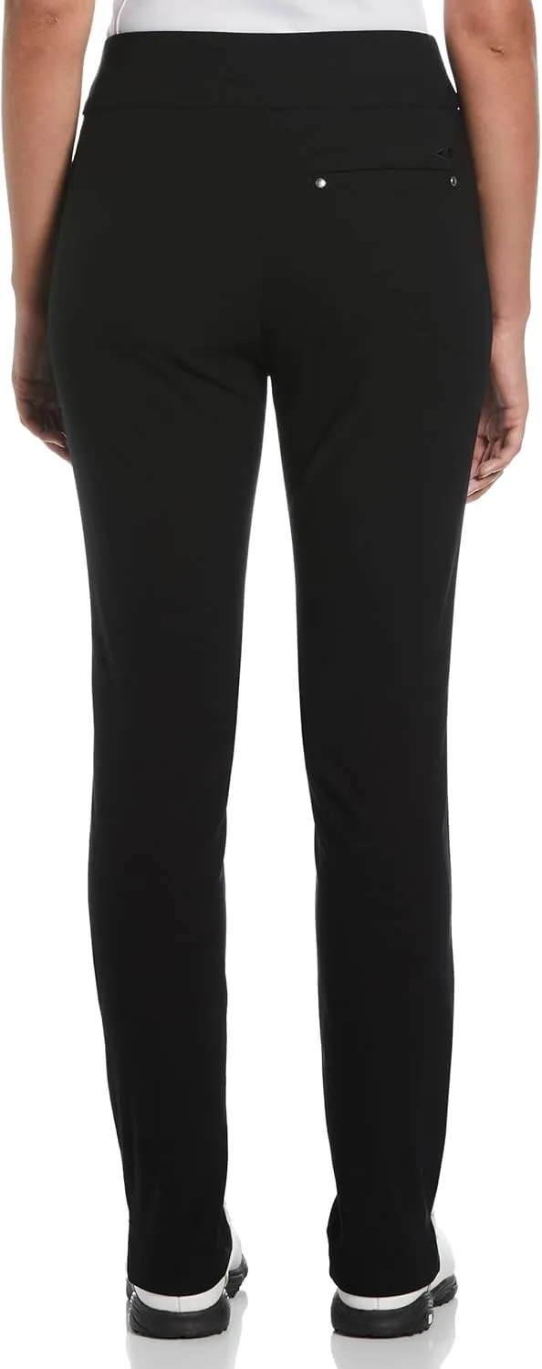 Grand Slam Women’s Pull-On Golf Pants, Stretch Fabric, Moisture-Wicking, Flat Front Design, Quality Women's Golf Clothing