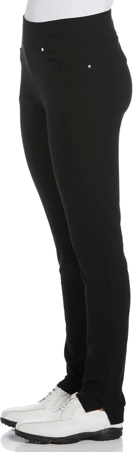 Grand Slam Women’s Pull-On Golf Pants, Stretch Fabric, Moisture-Wicking, Flat Front Design, Quality Women's Golf Clothing