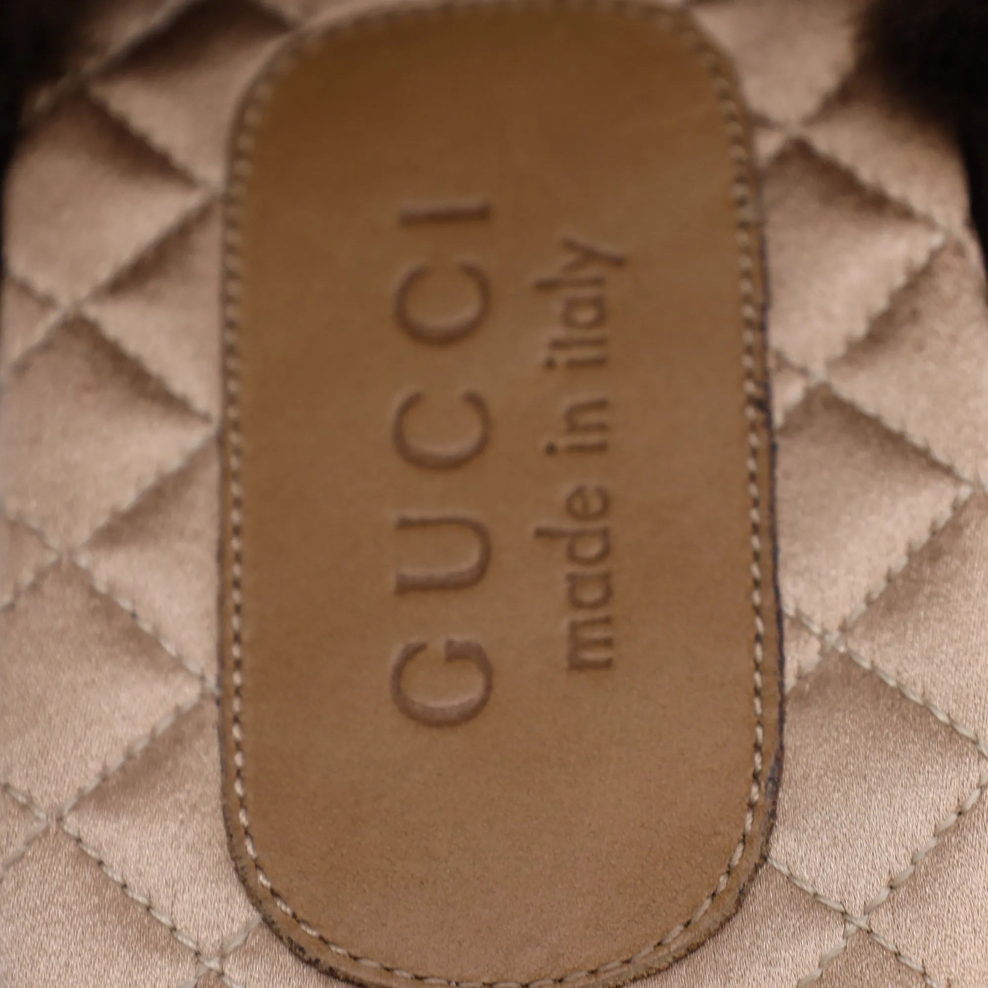 Gucci Mule Slippers in Black and Brown Leather And Faux Fur