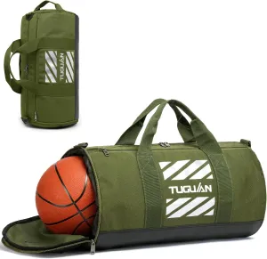 Gym Bag for Men Women with Wet Pocket & Shoe Compartment Travel Duffle Bag Man Sport Basketball Football Bag Weekend Overnight Duffel Bag Gym Tote bag 40L, Black